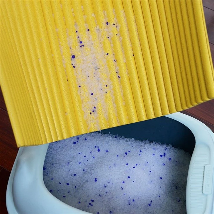 Plastic Yellow Cat Litter Mat For Floor